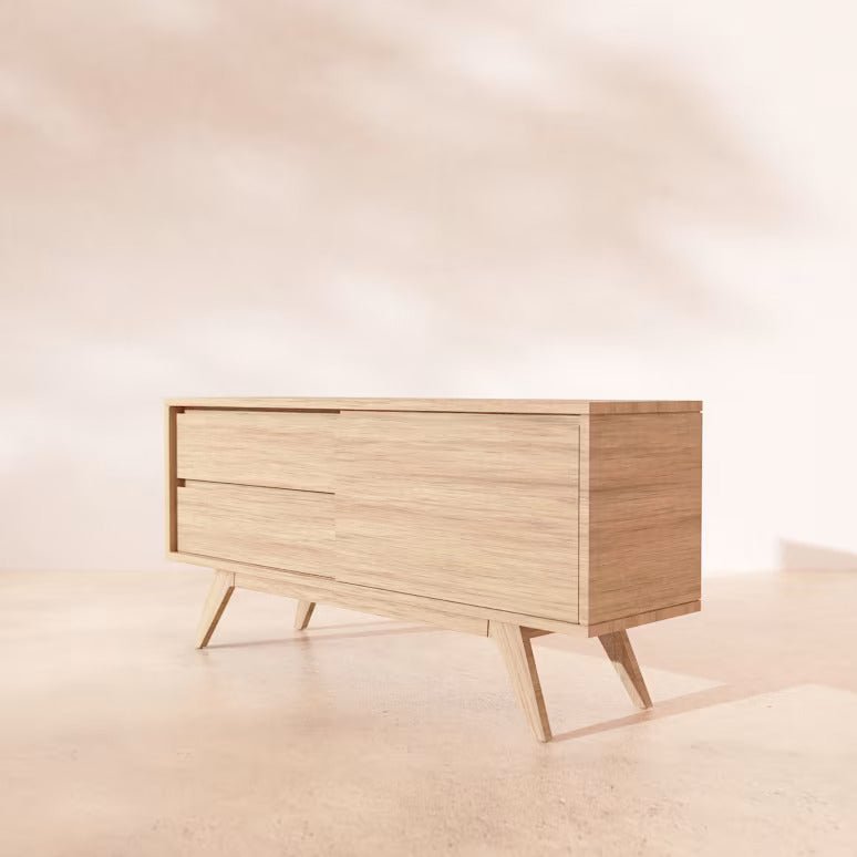 Letur Natural Solid Oak Entertainment Unit | Oak Furniture Store