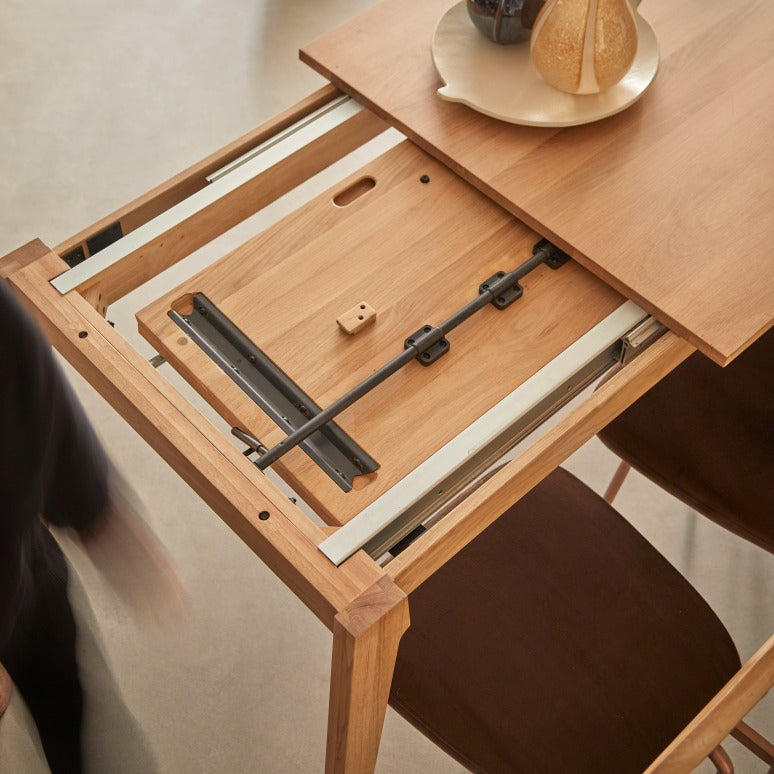 Letur Natural Solid Oak Extending Dining Table