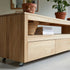 Liden Solid Oak Caster Feet TV Unit - Oak Furniture Store