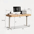 Lillers Solid Ash Electric Height Adjustable Computer Desk | Oak Furniture Store