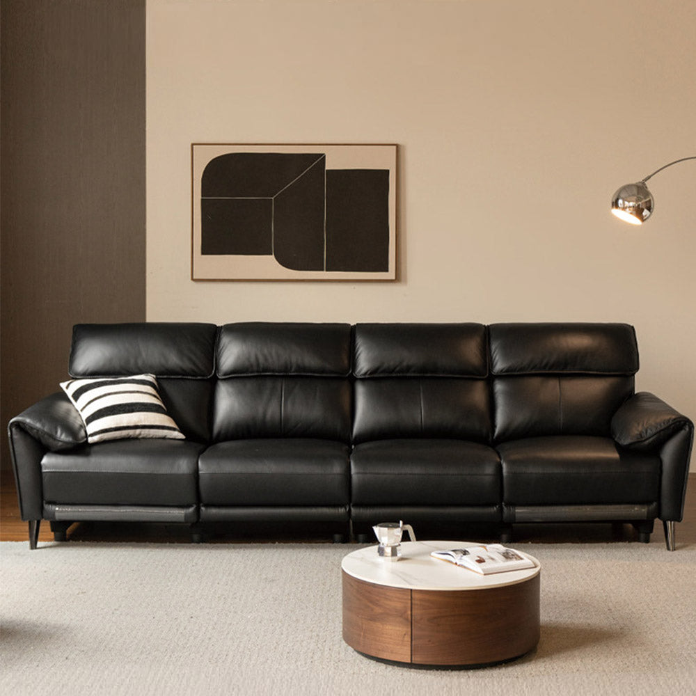 Lillviken genuine leather electric recliner sofa in modern kiwi living room