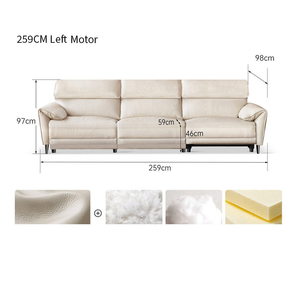 Lillviken genuine leather electric recliner sofa in modern kiwi living room