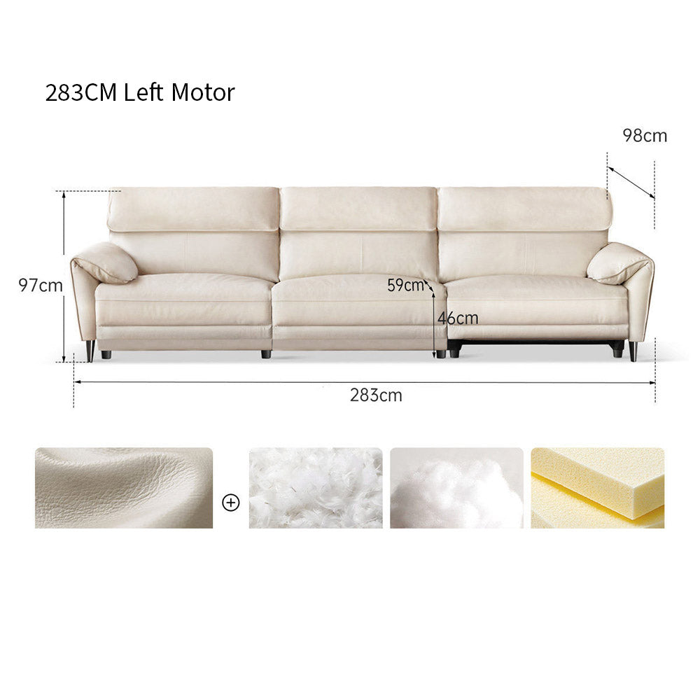Lillviken genuine leather electric recliner sofa in modern kiwi living room