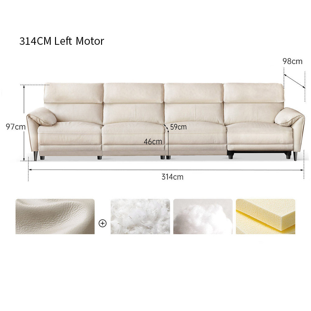 Lillviken genuine leather electric recliner sofa in modern kiwi living room