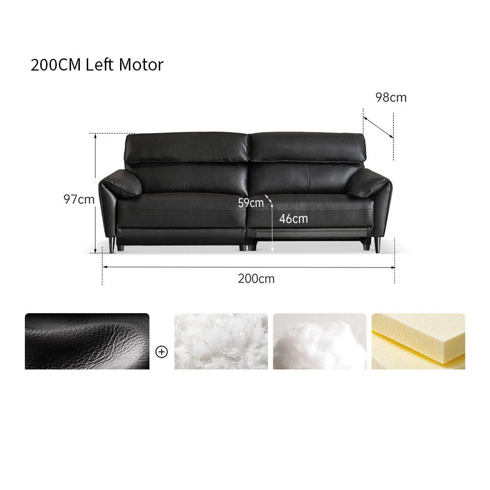 Lillviken genuine leather electric recliner sofa in modern kiwi living room