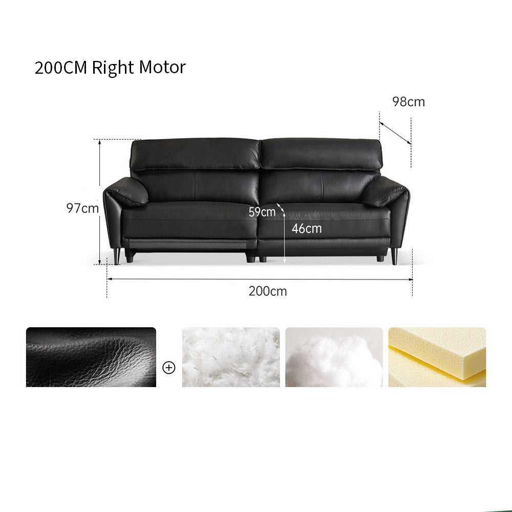 Lillviken genuine leather electric recliner sofa in modern kiwi living room