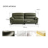 Lillviken genuine leather electric recliner sofa in modern kiwi living room
