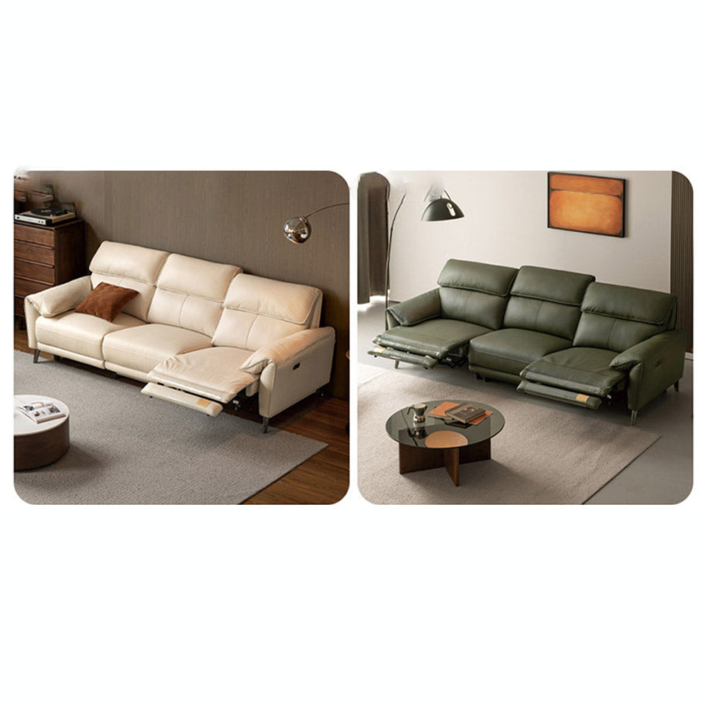 Lillviken genuine leather electric recliner sofa in modern kiwi living room