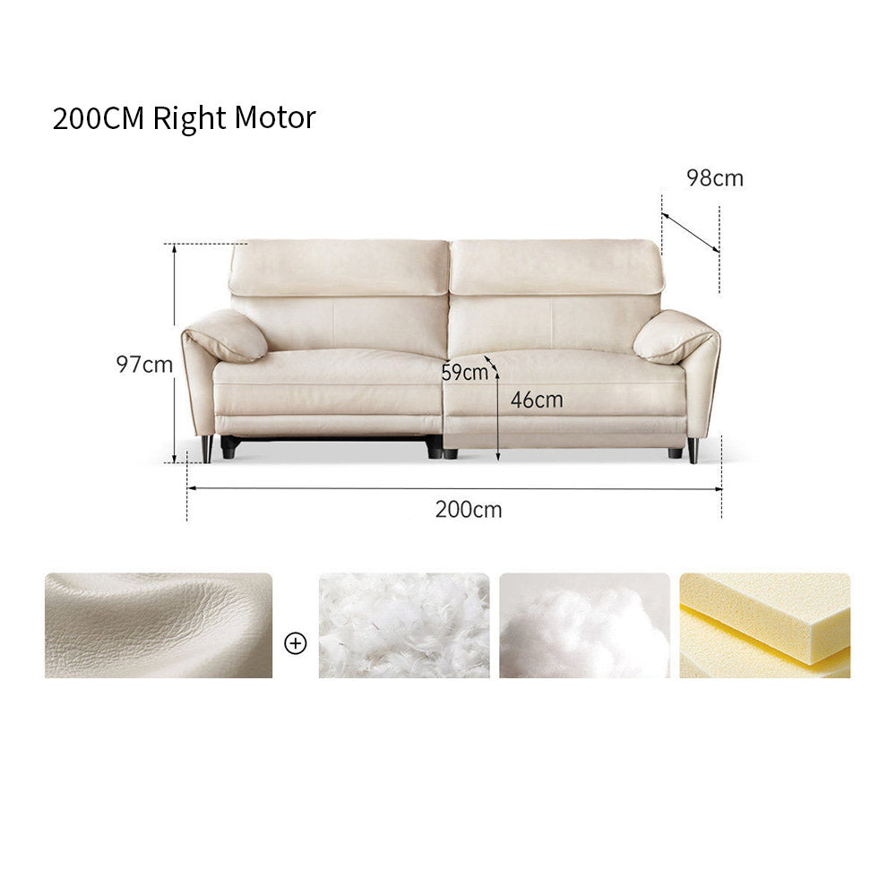 Lillviken genuine leather electric recliner sofa in modern kiwi living room
