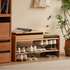 Limina Natural Solid Cherry Shoe Bench