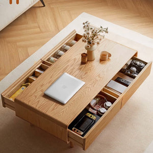 Limland Natural Solid Oak Coffee Table - Oak Furniture Store & Sofas