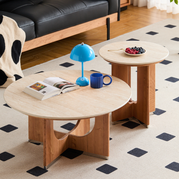 Lincoln Natural Solid Cherry Coffee Table Set