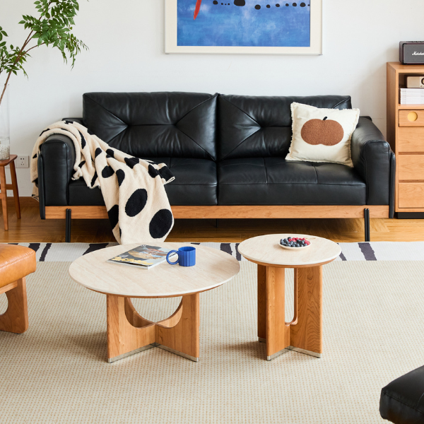 Lincoln Natural Solid Cherry Coffee Table Set