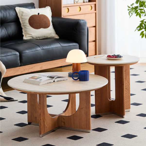 Lincoln Natural Solid Cherry Coffee Table Set
