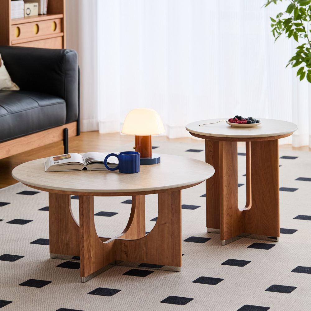 Lincoln Natural Solid Cherry Coffee Table Set