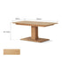 Linnich Natural Solid Ash Height Adjustable Coffee Table | square coffee tables for NZ living space | Oak Furniture Store