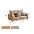 Lipari Natural Solid Oak Chenille Sofa