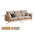 Lipari Natural Solid Oak Chenille Sofa