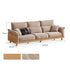 Lipari Natural Solid Oak Chenille Sofa