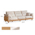 Lipari Natural Solid Oak Chenille Sofa