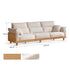 Lipari Natural Solid Oak Chenille Sofa