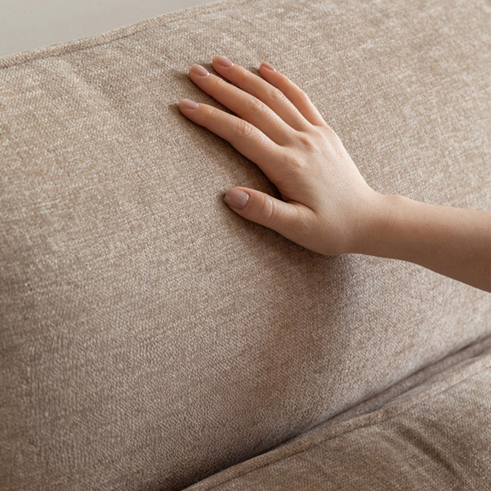 Lipari Natural Solid Oak Chenille Sofa