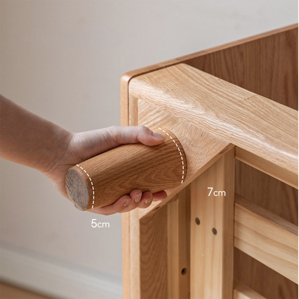 Lipari Natural Solid Oak Chenille Sofa