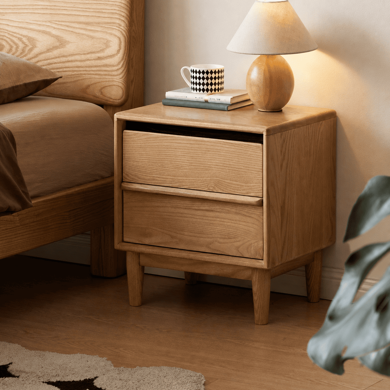 Lisburn Natural Solid Ash Bedside Table