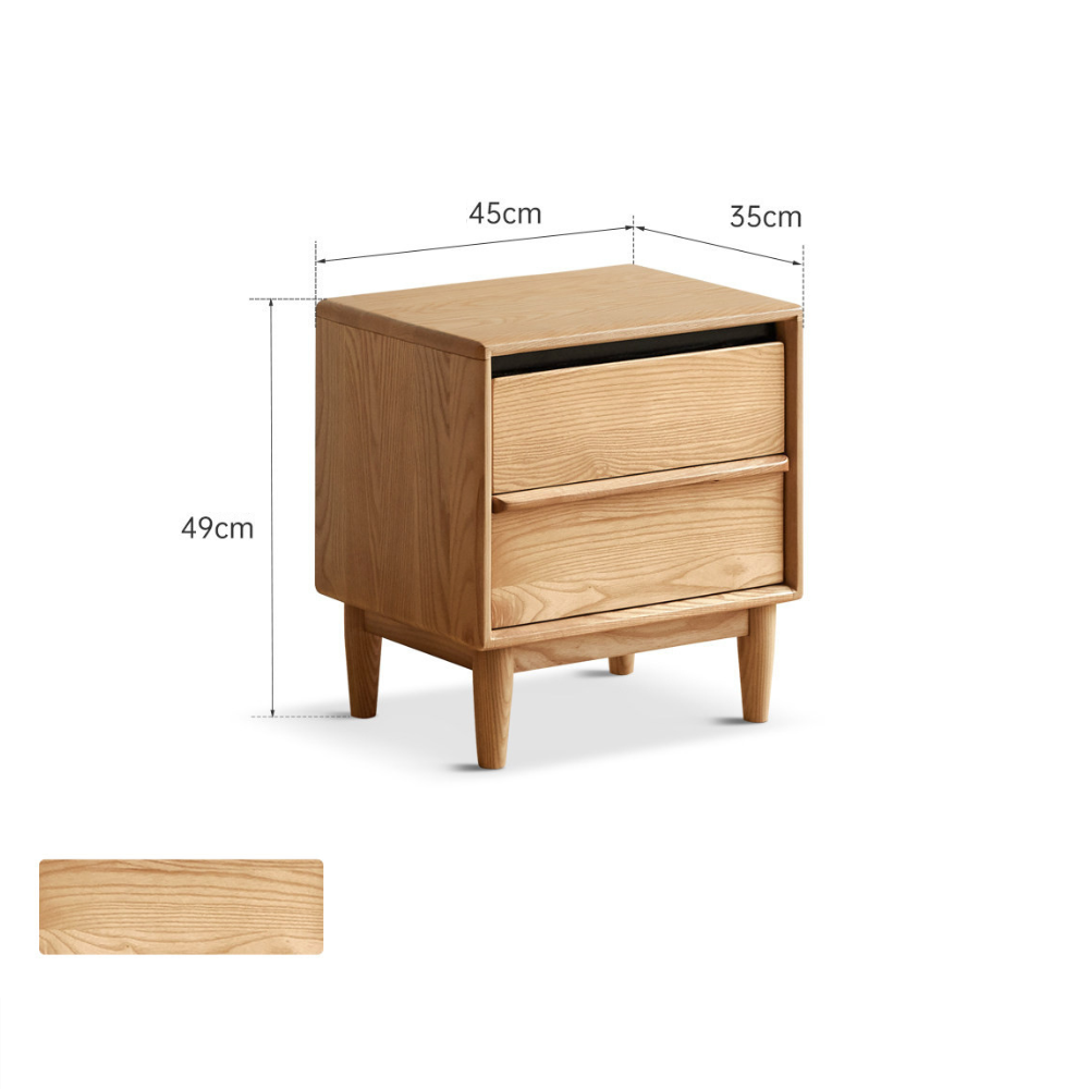 Lisburn Natural Solid Ash Bedside Table