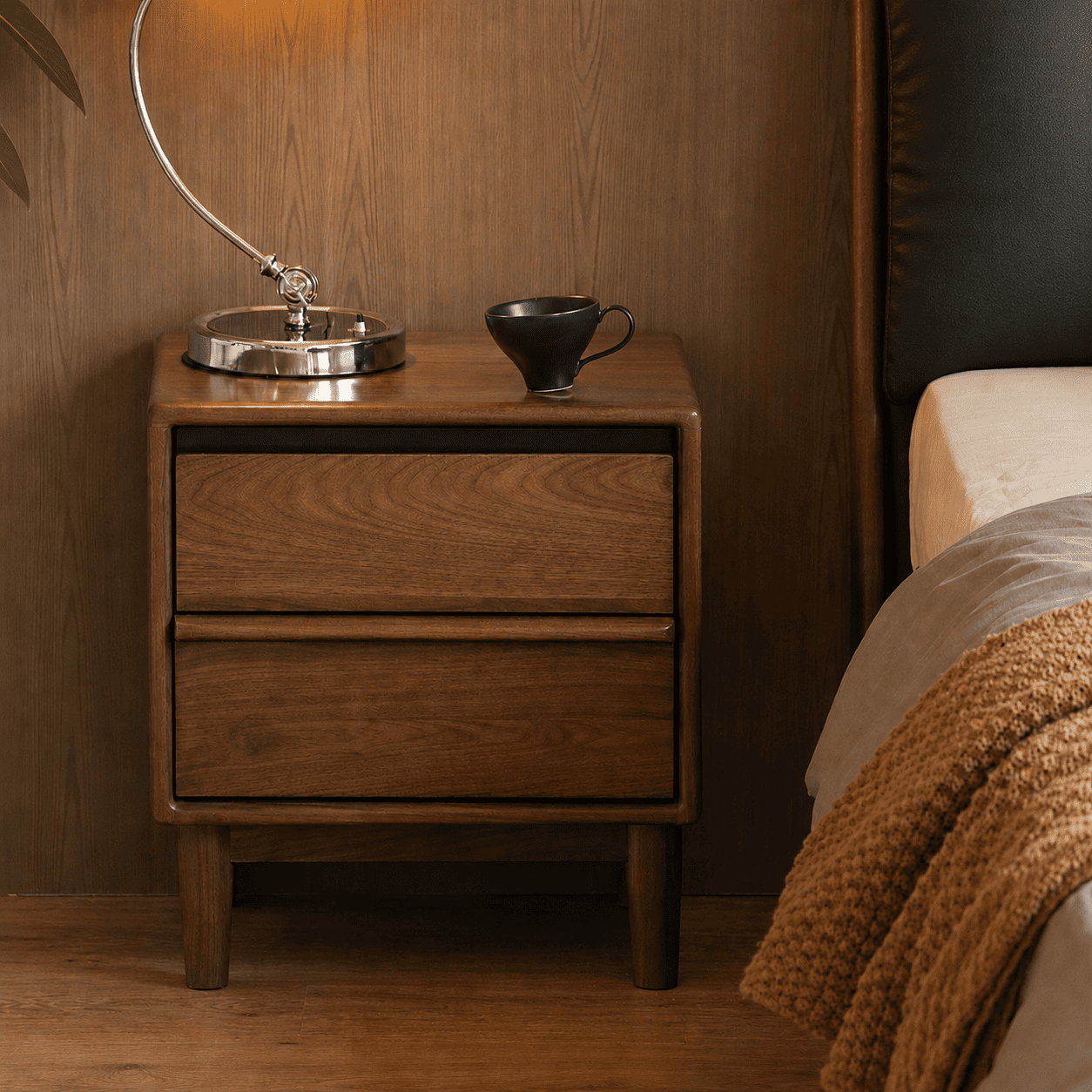 Lisburn Natural Solid Walnut Bedside Table