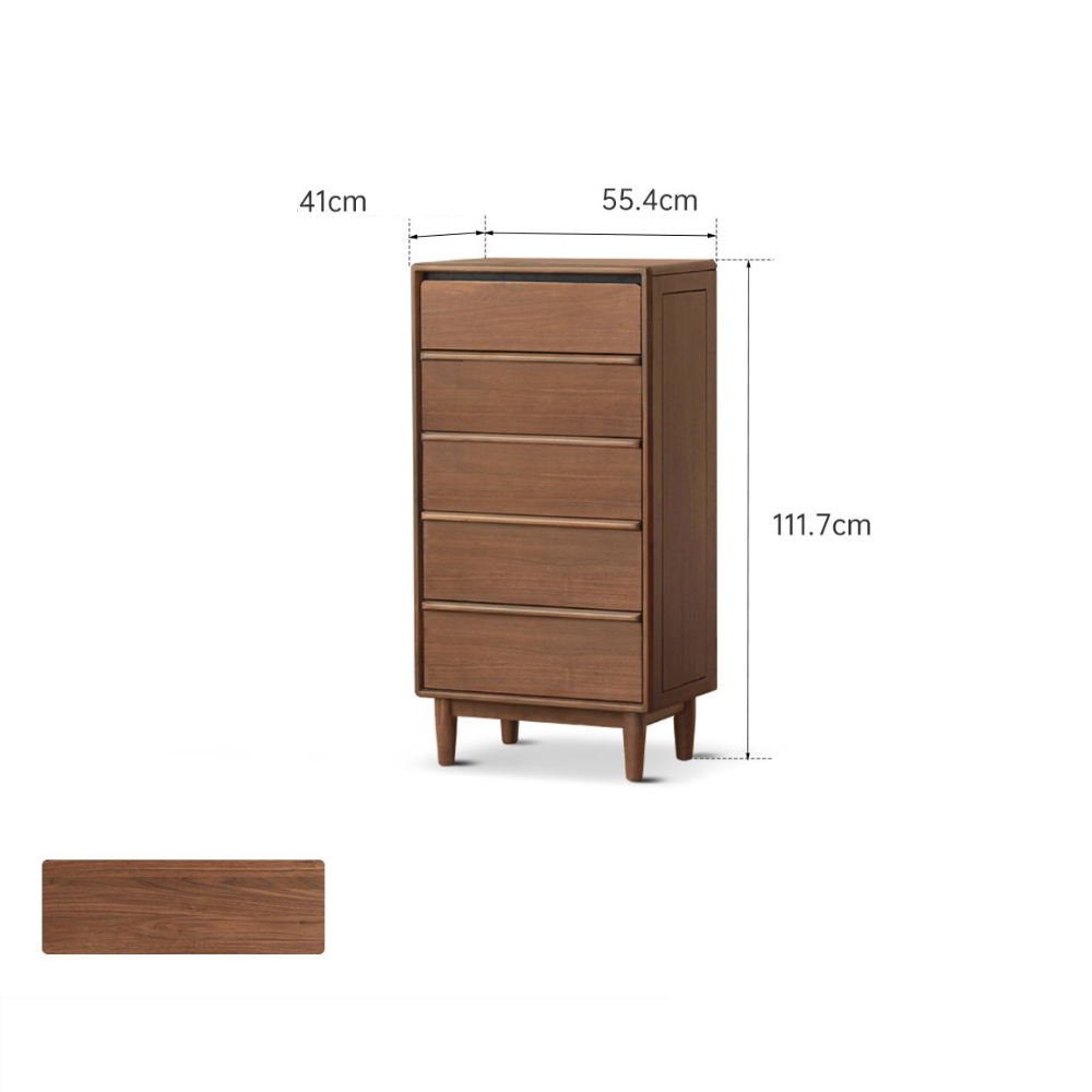 Lisburn Natural Solid Walnut Chest of Drawers
