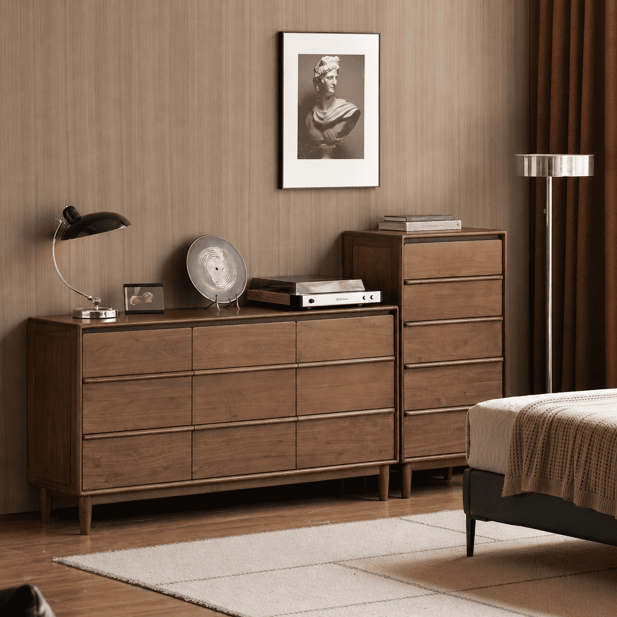 Lisburn Natural Solid Walnut Chest of Drawers