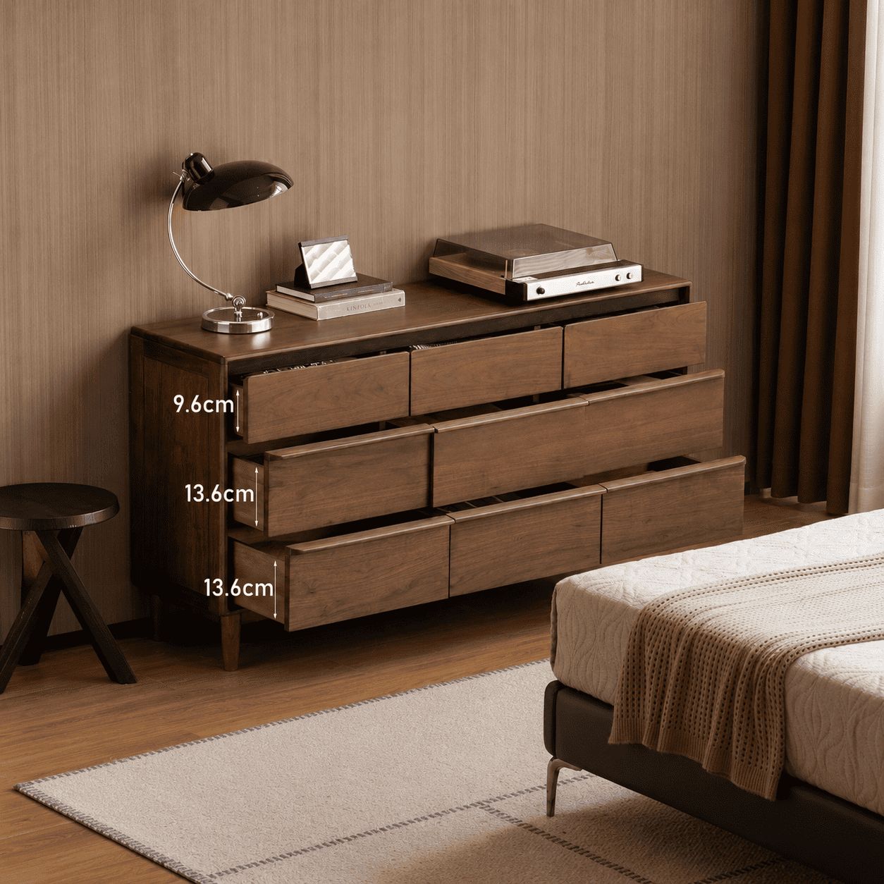 Lisburn Natural Solid Walnut Chest of Drawers