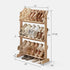 Lodine natural solid beech shoe shelf with open breathable design for shoe storage in NZ homes