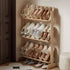 Lodine natural solid beech shoe shelf with open breathable design for shoe storage in NZ homes