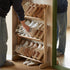 Lodine natural solid beech shoe shelf with open breathable design for shoe storage in NZ homes