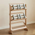 Lodine natural solid beech shoe shelf with open breathable design for shoe storage in NZ homes