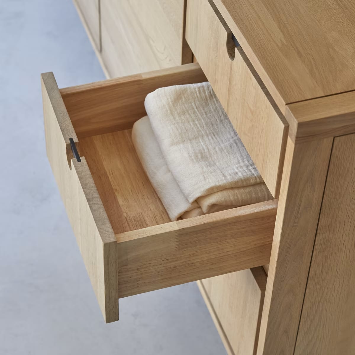 Lorris Natural Solid Oak Sideboard - Oak Furniture Store