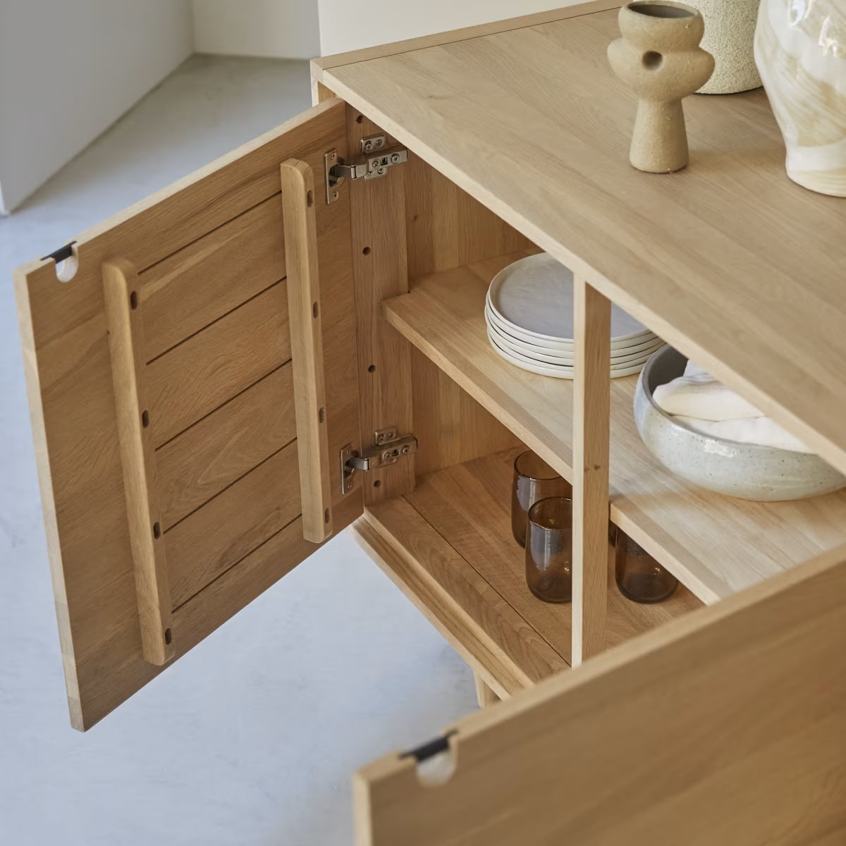 Lorris Natural Solid Oak Sideboard - Oak Furniture Store