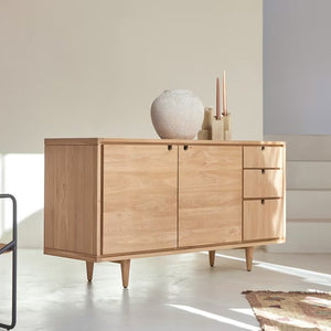 Lorris Natural Solid Oak Sideboard - Oak Furniture Store