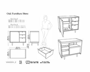 Lorris Natural Solid Oak Single Basin Vanity Unit - Oak Furniture Store