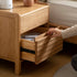Loze Natural Solid Ash Bedside Table | Oak Furniture Store