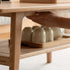 Lubin Natural Solid Oak Coffee Table with Shelf | small coffee table for books and decors for NZ | Oak Furniture Store