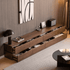 Lunan Natural Solid Walnut Floor Standing Entertainment Unit