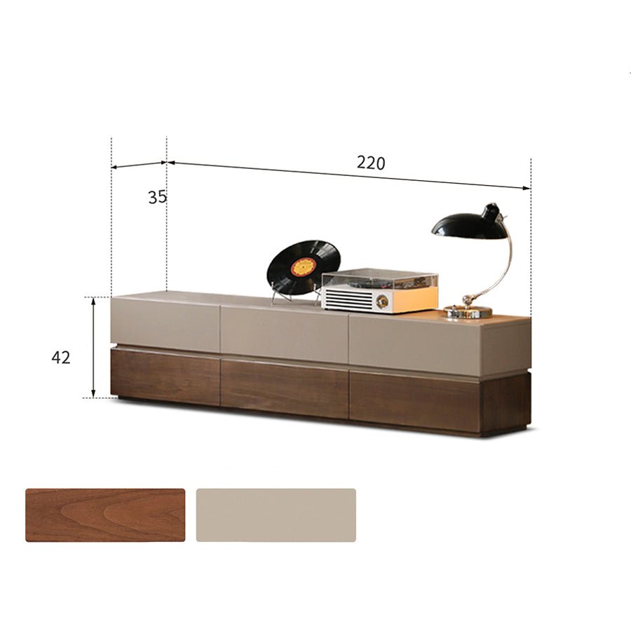 Lunan Solid Wood Colour Matching Floor Standing Entertainment Unit | Oak Furniture Store