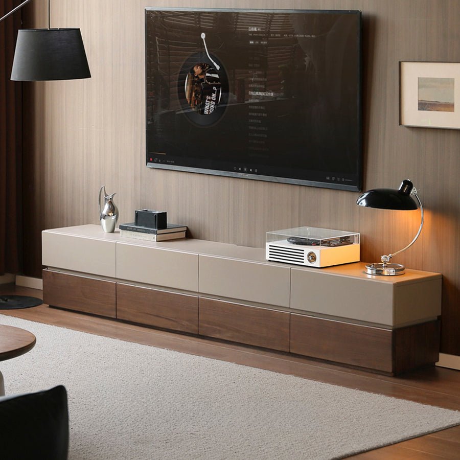 Lunan Solid Wood Colour Matching Floor Standing Entertainment Unit | Oak Furniture Store