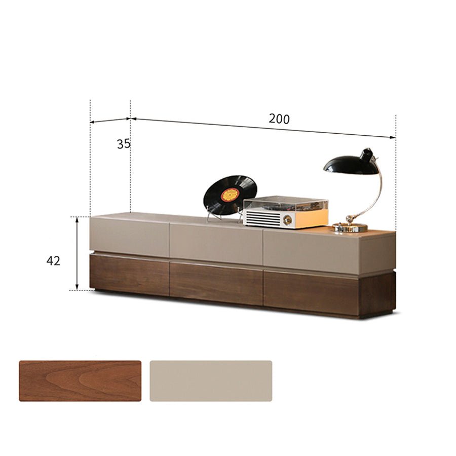 Lunan Solid Wood Colour Matching Floor Standing Entertainment Unit | Oak Furniture Store