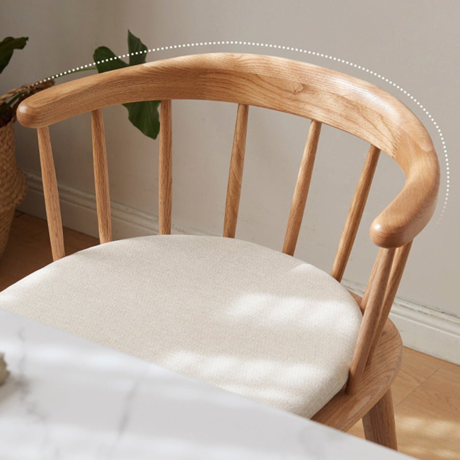 Luvia Natural Solid Oak Swivel Dining Chair | Oak Furniture Store