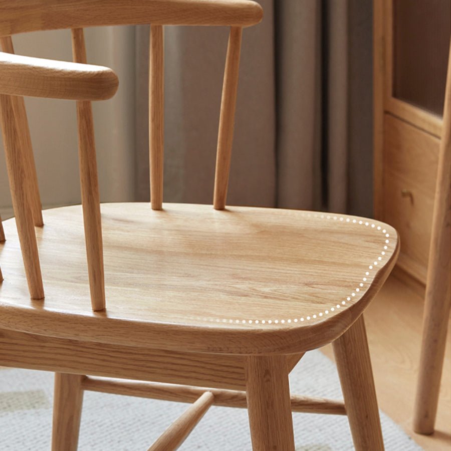 Luvia Natural Solid Oak Swivel Dining Chair | Oak Furniture Store