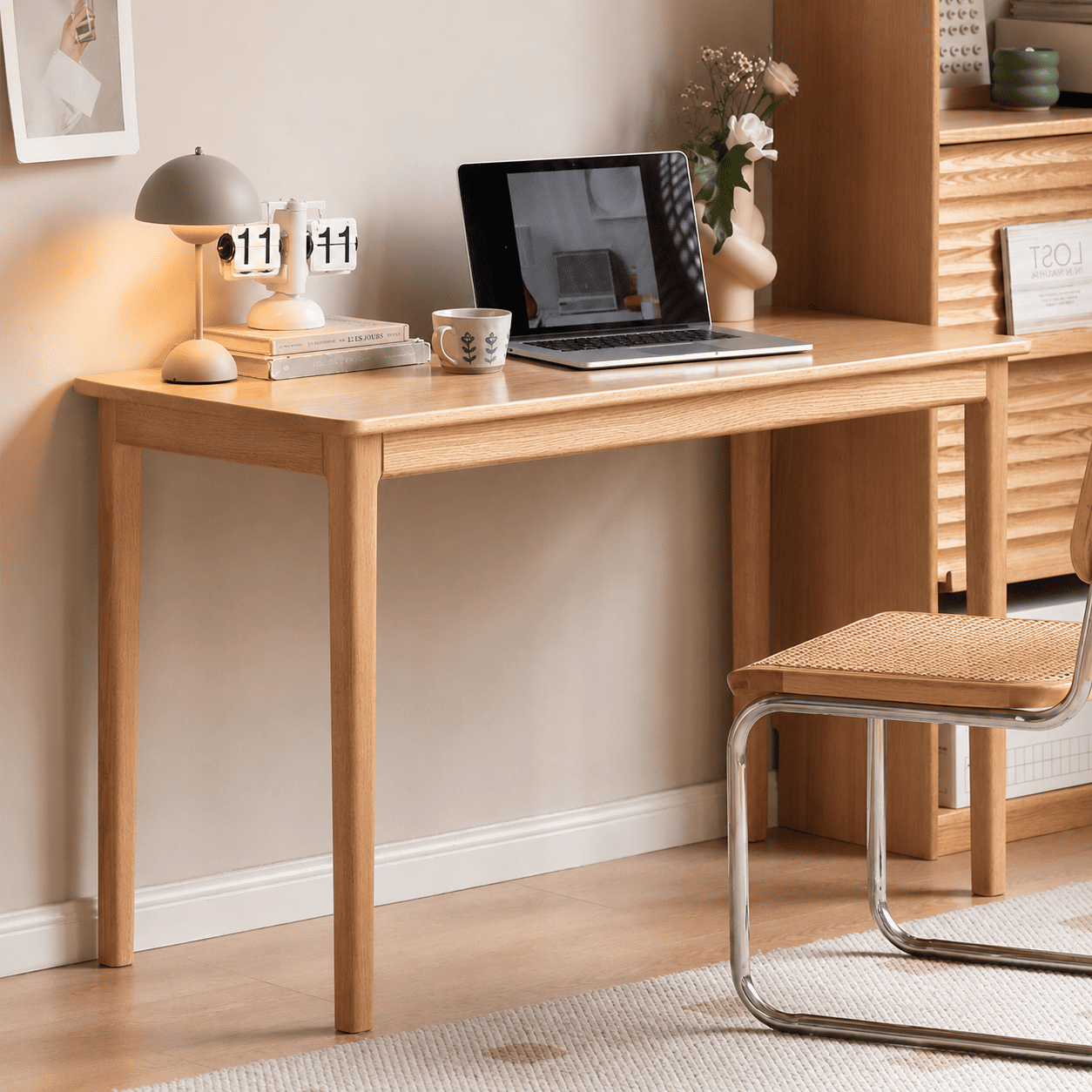 Lyon Natural Solid Oak Office Desk